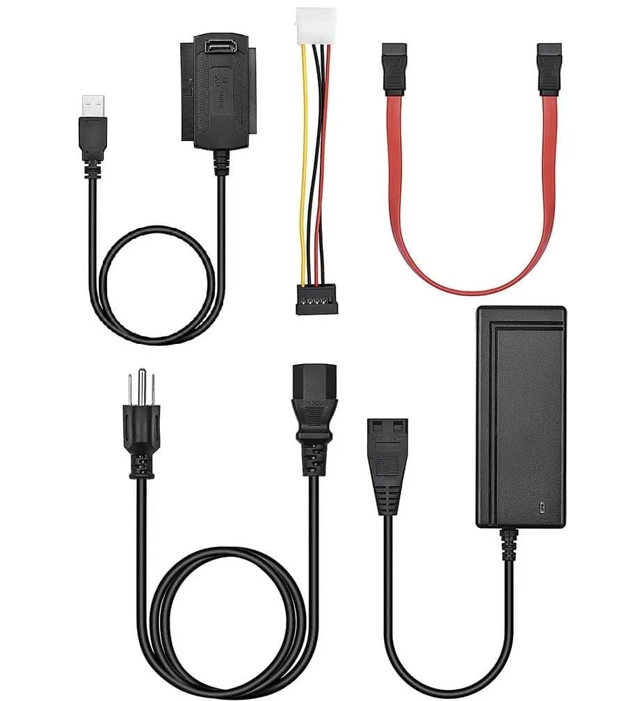 SATA/PATA/IDE drive to USB 2.0 adattatore convertitore cavo per HDD SSD 2.5 "3.5" con alimentazione di alimentazione esterna