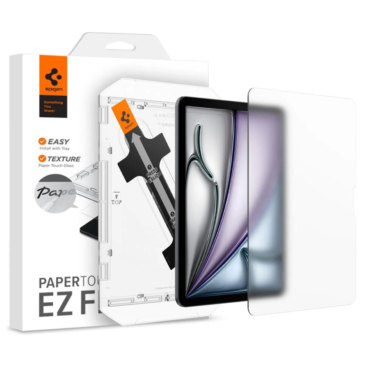 Spigen PaperTouch EZ Fit Vetro Temperato compatibile con iPad Air 11 pollici M4, M3, M2 (2026/2025/2024), Sensazione di Carta, Alta Reattività, Durezza 9H Pellicola prottetiva