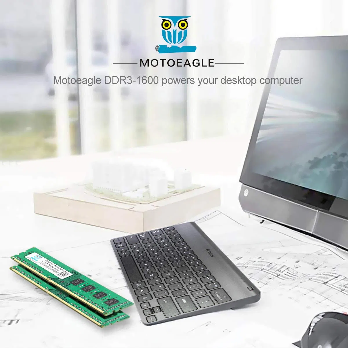 PC3L 12800U 8GB Kit (4GBx2) DDR3L 1600MHz UDIMM Ram, 4GB 2Rx8 PC3 12800U 1.35V CL11 240-Pin Memoria Desktop