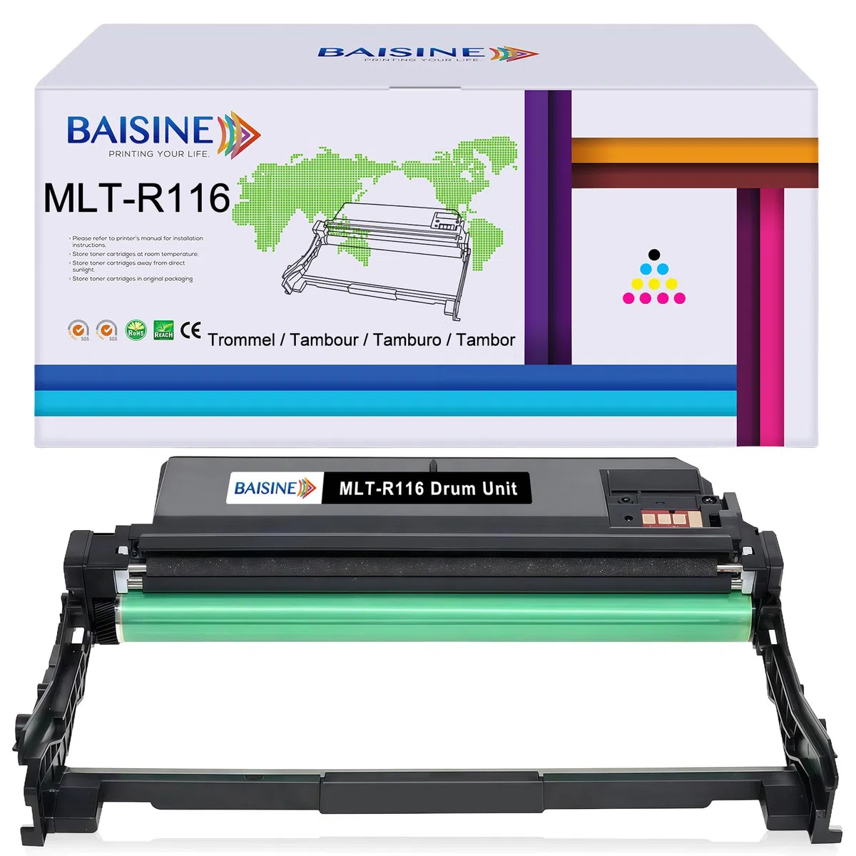 BAISINE MLT-R116 Tamburo Compatibile con Samsung MLT-R116 Drum per Samsung Xpress SL-M2835DW M2675FN M2885FW M2825ND M2625D M2875FD M2875FW M2825DW M2675 M2825 M2875 M2885