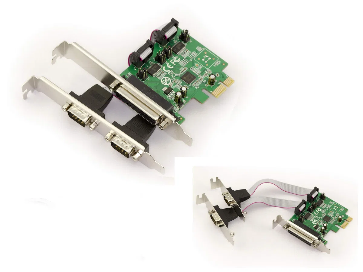 KALEA-INFORMATIQUE Scheda controller PCI Express PCIe Parallela IEEE1284 LPT SPP ECP e Seriale RS232 con Chipset ASIX