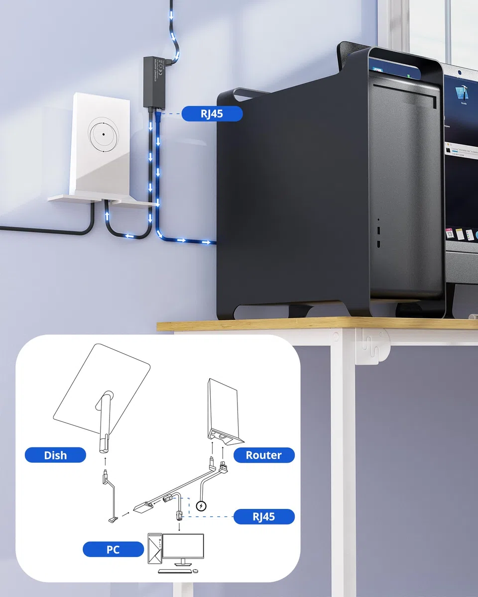 Adattatore Ethernet per azionamento standard Gen 2, adattatore Ethernet Gen 2 per rete esterna cablata Connessione rapida e stabile, supporta velocità fino a 1 Gbps. Grigio