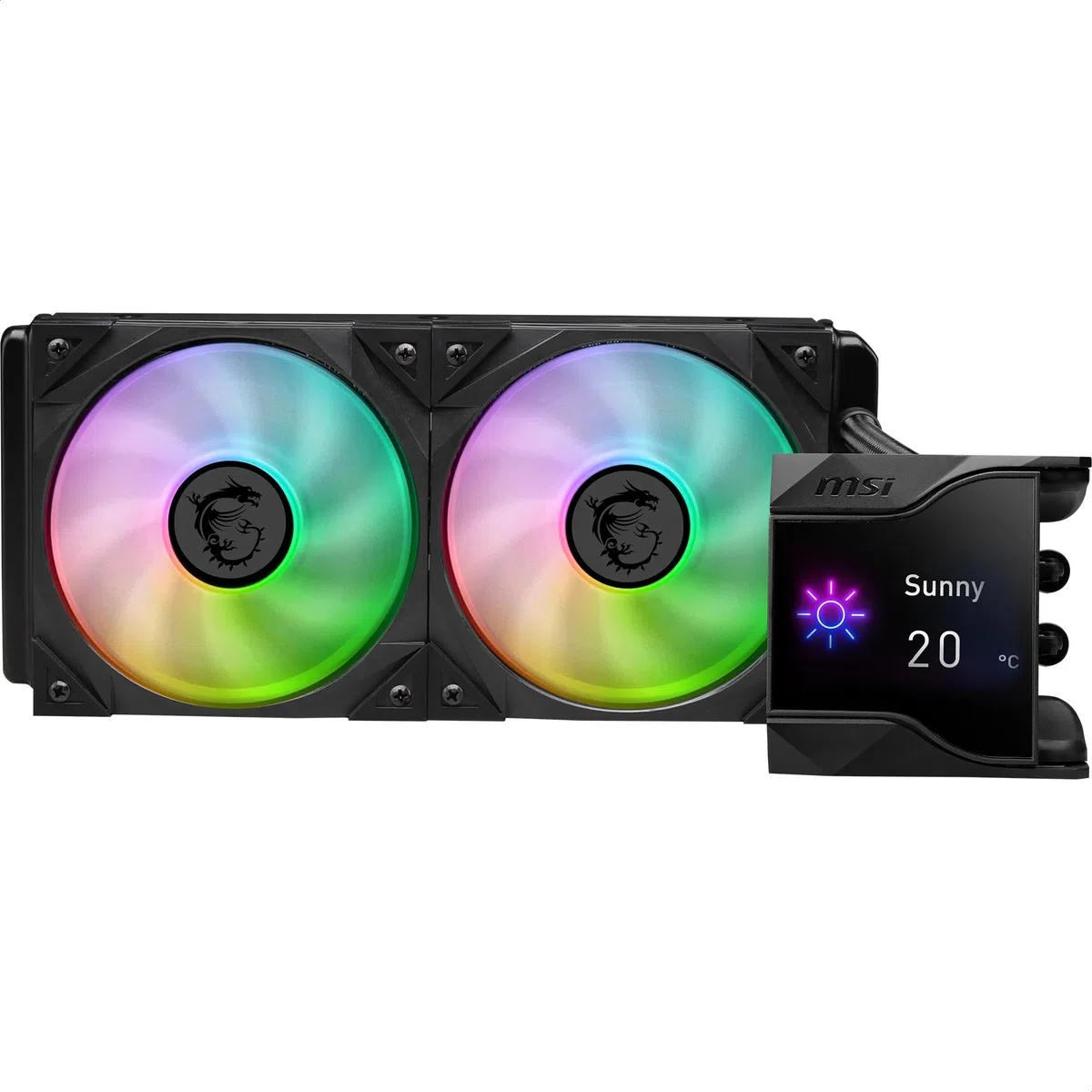 MSI MPG CORELIQUID D240 CPU Liquid Cooler da 60 mm, 2 ventole ARGB da 120 mm, Tubazione anti-evaporazione, Raffreddamento GI - Compatibile con Socket AMD e Intel