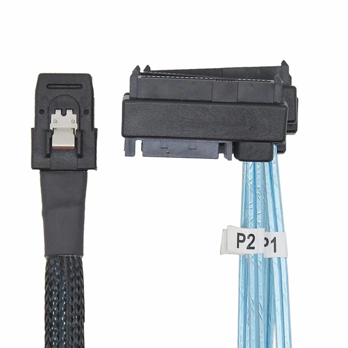 Cablecc Mini SAS SFF-8087 Host a 4 SFF-8482 Target SAS Hard Disk e SATA Cavo di alimentazione 50 cm