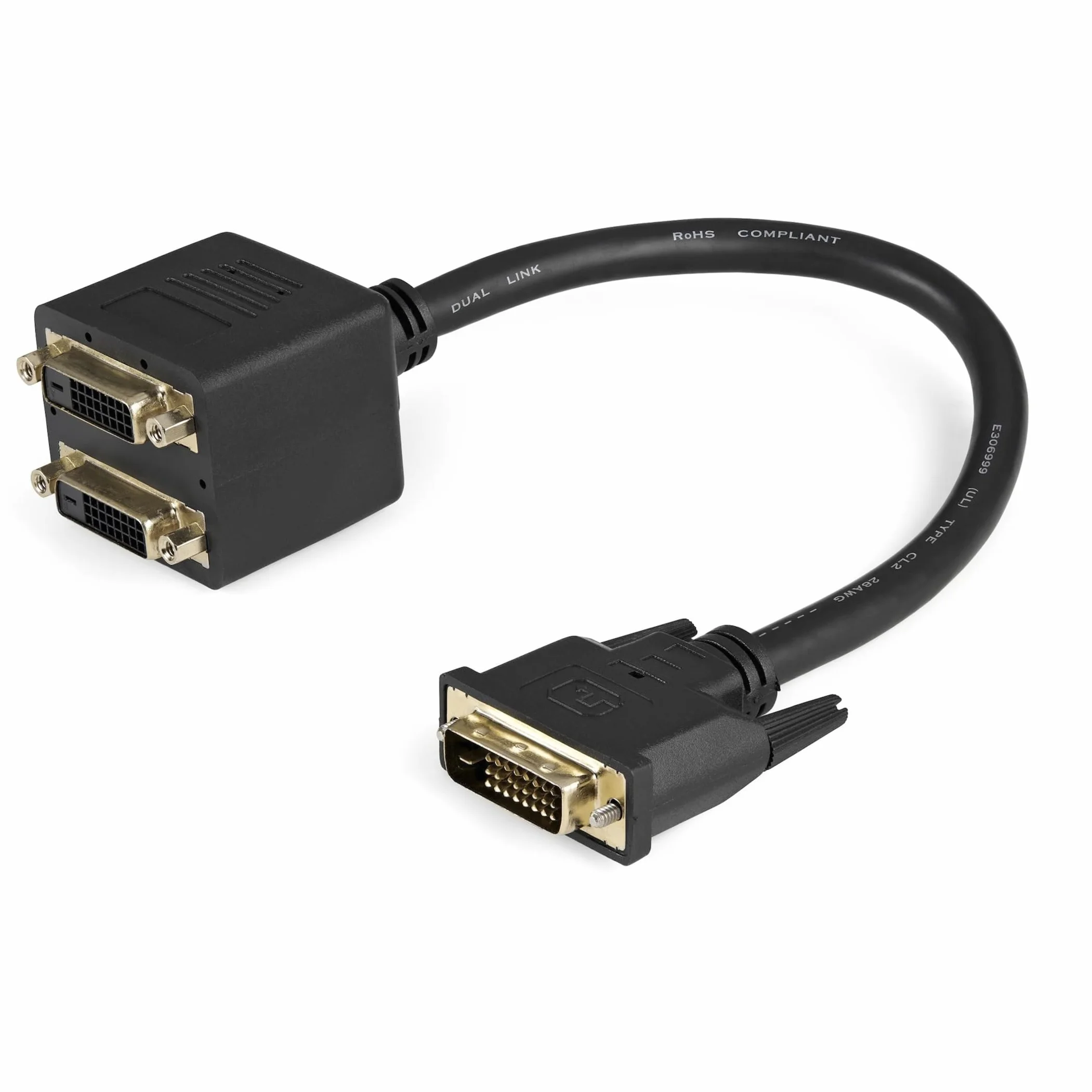 StarTech.com Cavo splitter video digitiale DVI-D a 2 DVI-D da 30 cm, Cavo sdoppiatore da DVI a due DVI M/F (DVISPL1DD)