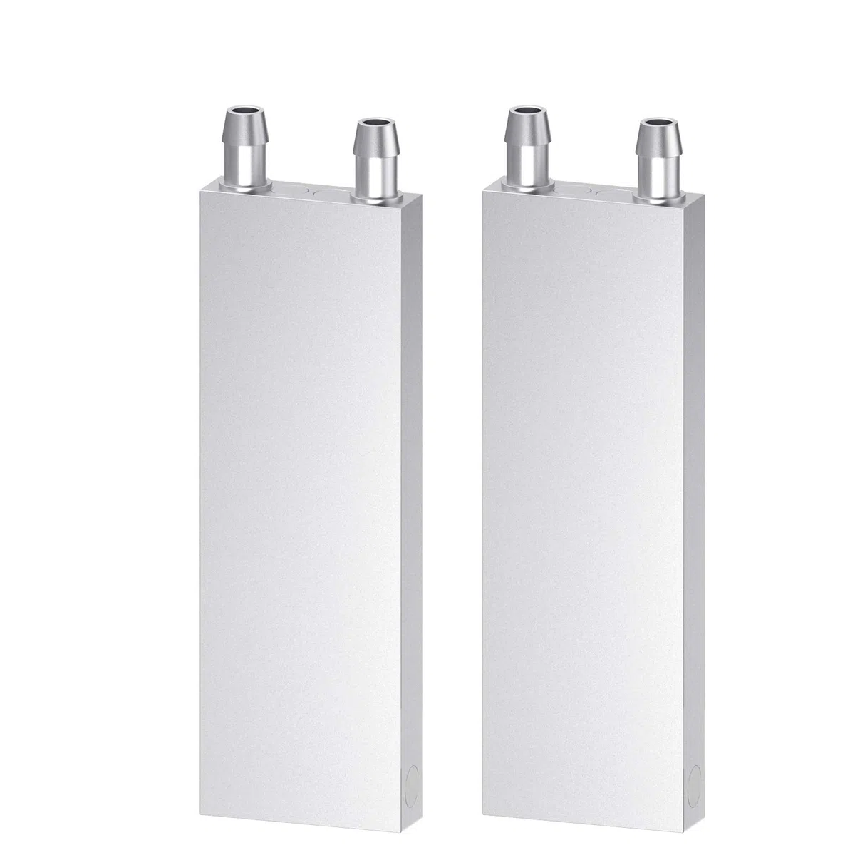 Clyxgs CLDIY - Blocco di raffreddamento ad acqua, in alluminio, sistema di raffreddamento ad acqua liquida, per PC, dissipatore di calore Endothermic Head argento (40 mm x 160 mm x 12 mm), 2 pezzi
