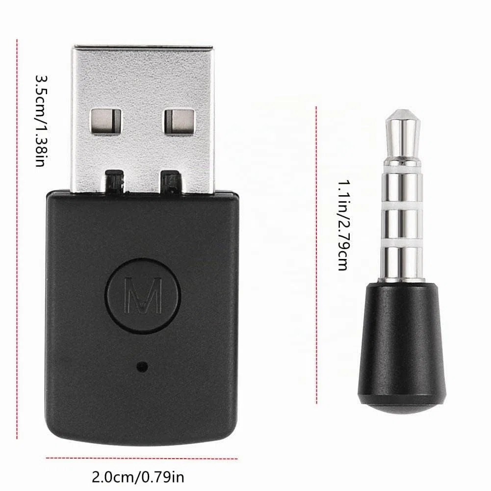 Nikou Adattatore Bluetooth PS4 - Adattatore Headsets Bluetooth Mini USB 4.0 Mini Microfono Wireless Dongle Bluetooth Adattatore USB per cuffie wireless PS4