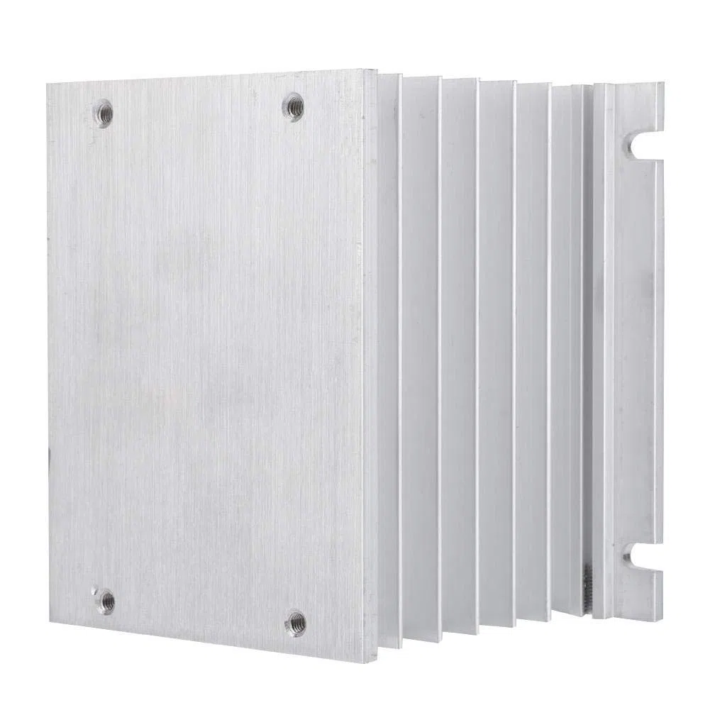 Dissipatore Calore SSR Alluminio per Relè Stato Solido Monofase Trifase Raffreddamento Efficiente Sistemi Potenza