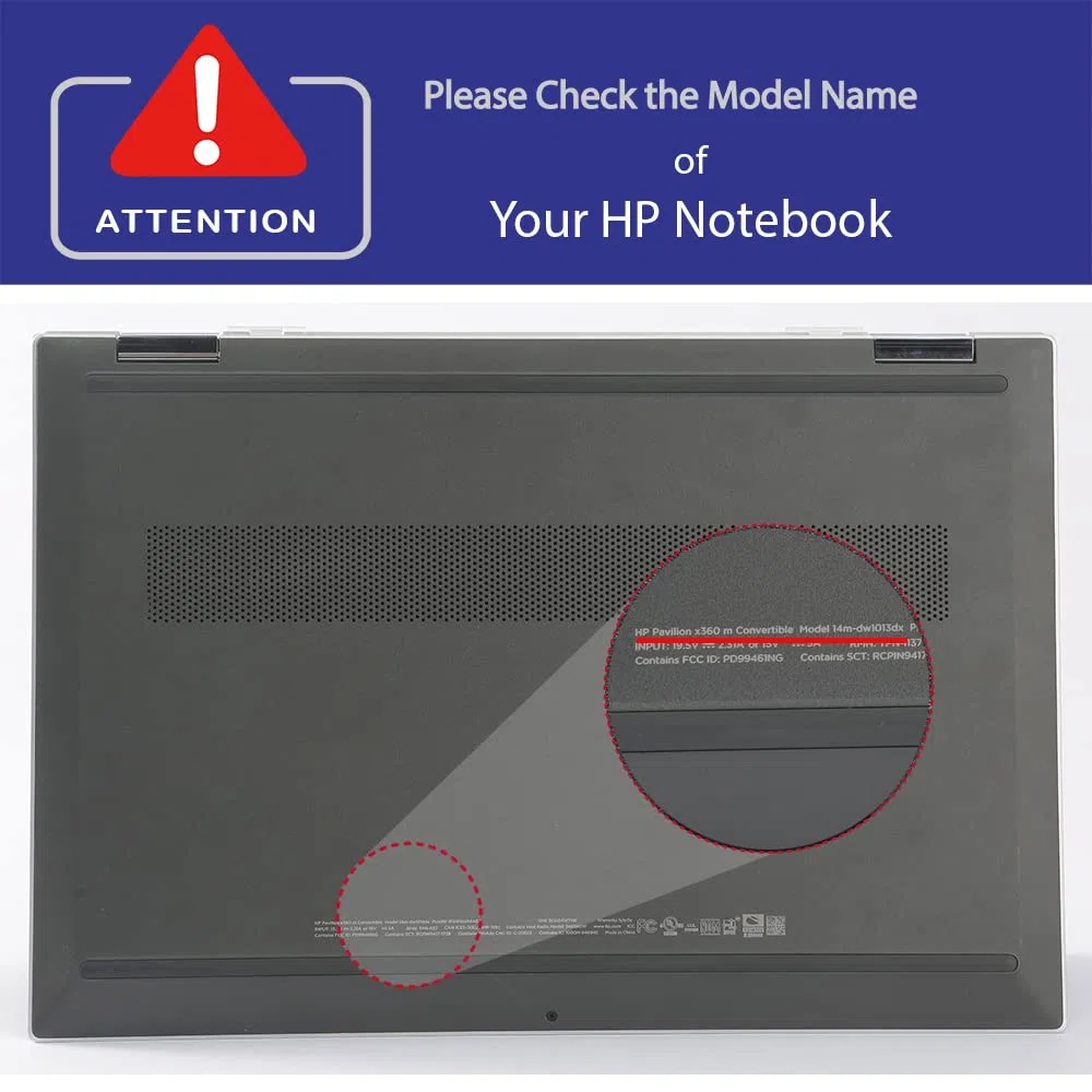 mCover Custodia compatibile solo per HP Pavilion X360 serie 14-DWxxxx 2022 2021 ~ 2022 14-DWxxxx (NON compatibile con altri modelli HP) - Nero