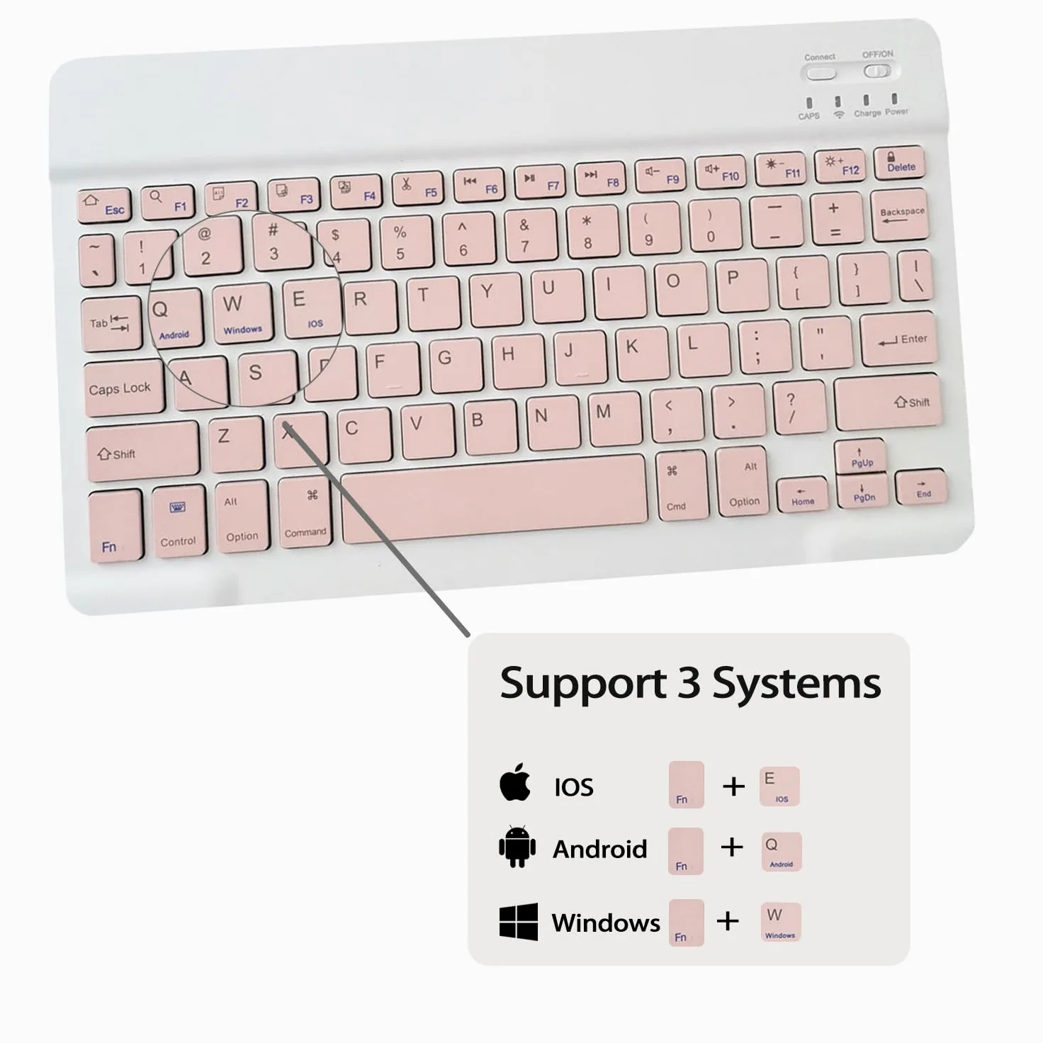 Custodia tastiera per tablet Lenovo Tab M11/K11/Idea Tab 11" cover magnetica intelligente con tastiera bluetooth wireless rimovibile per Lenovo TB336FU/TB330FU (Rosa)