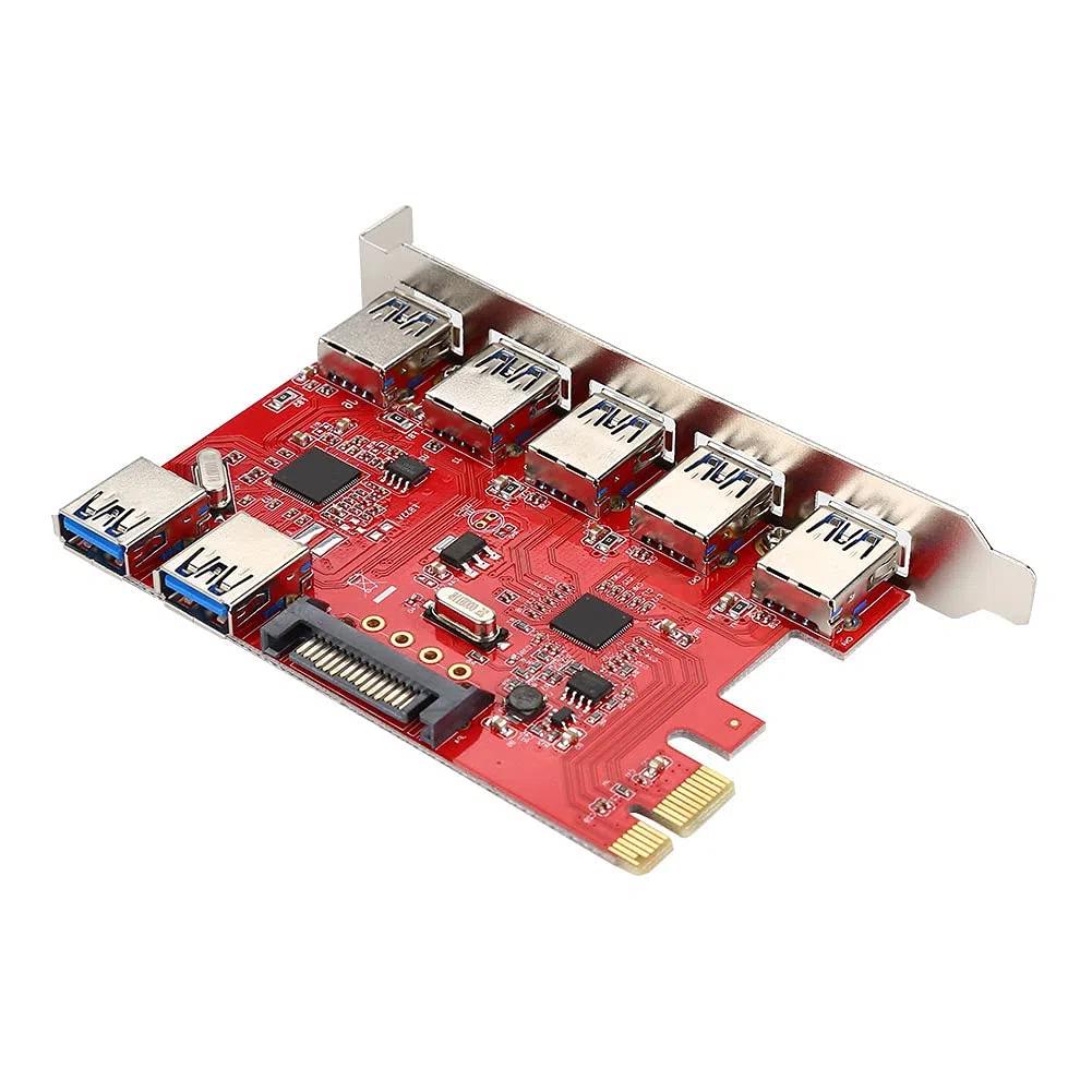 CCYLEZ Scheda di espansione da PCI a USB, Adattatore per Scheda di Estensione da PCI a USB, ultraveloce, ad Alta capacità, Adattatore per Scheda di espansione, velocità di trasferimento Dati Fino