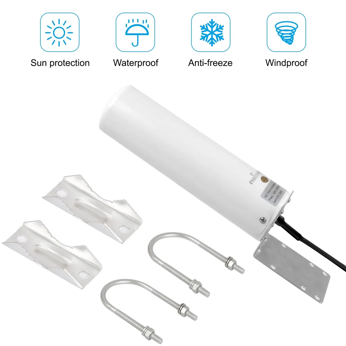 Antenna 4G LTE ad alto guadagno 10-12dBi Antenna esterna a lungo raggio con spina SMA/adattatore doppio connettore TS9 Antenna esterna per Huawei ZTE 4G LTE Hotspot Router Modem Netgear