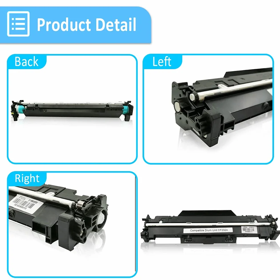 Compatibile Tamburo 32A CF232A Nero Sostituzione per HP Laserjet pro M118dw M203d M203dn M203dw M220 MFP M227fdn M227fdw M148fdw M148dw M148fdw Stampante（Tamburo 23000 Pagine）