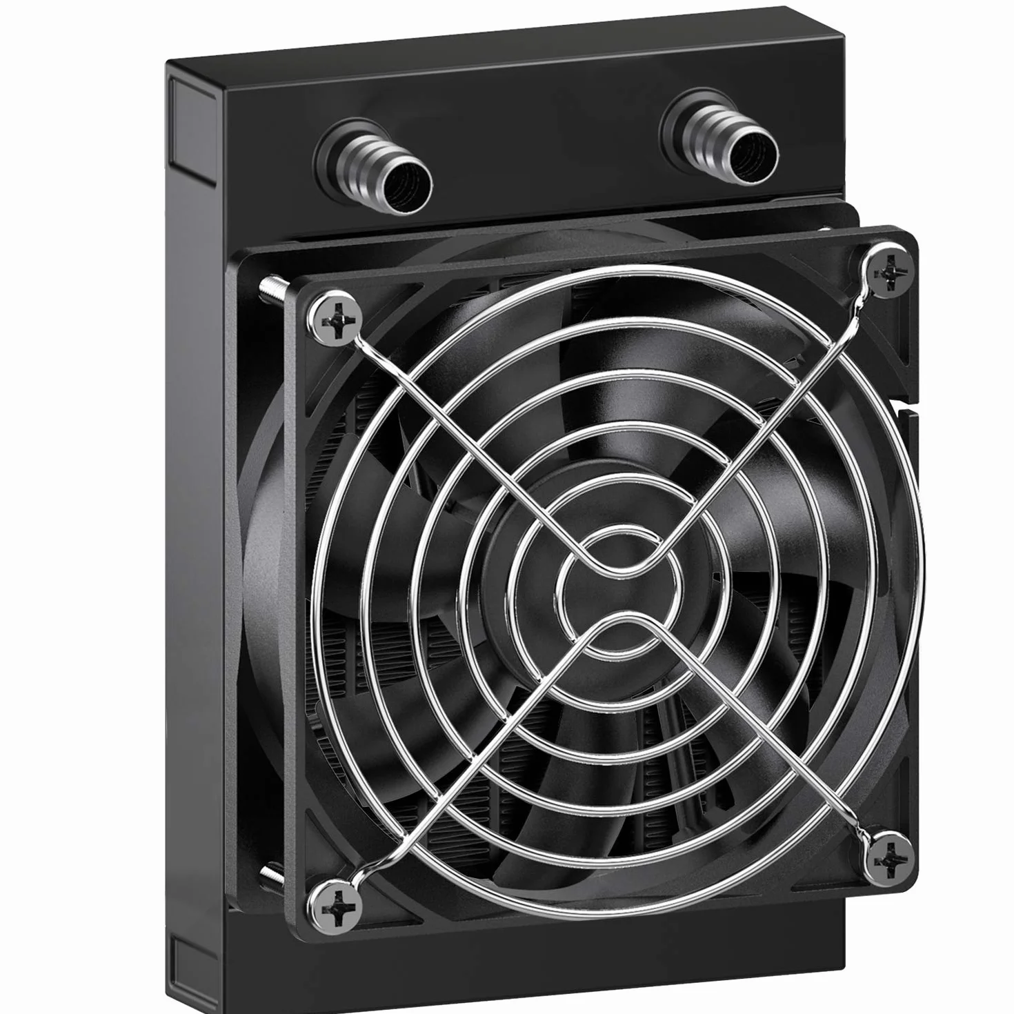 Radiatore ad acqua Cooling, 8 tubi in alluminio, con ventola per PC, PC, PC, computer, sistema di raffreddamento dell'acqua, DC12 V, 80 mm