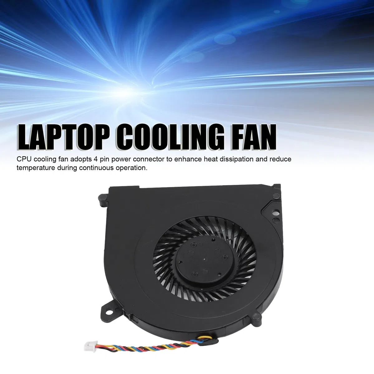Ventola di Raffreddamento di Ricambio, per Elitebook 740 745 755 840 850 855 ZBook 14 G1 730792-001 con Connettore di Alimentazione a 4 Pin, Ventola di Raffreddamento CPU