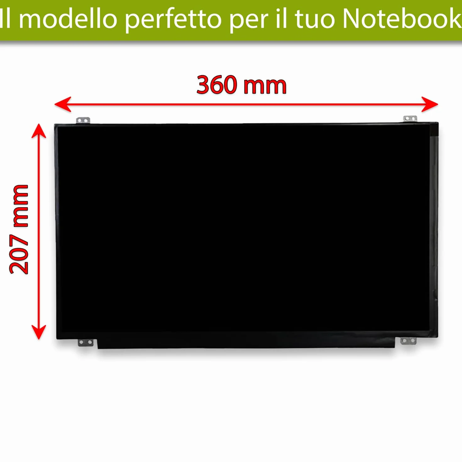 new net - Pannello Schermo Display LCD Compatibile con Lenovo 5D10G93202, 5D10G93203, 5D10G94547, 5D10H12049, 5D10H13020, 5D10H13022, 5D10H15253 [15.6 Pollici - HD - 1366 x 768-30 Pin]