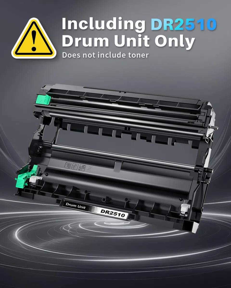 INK4U DR2510 Tamburo Compatibili per Brother DR 2510, (Capacità fino a 15.000 Pagine)per DCP-L2627DW HL-L2400DWE DCP-L2627DWXL DCP-L2620DW MFC-L2860DW DCP-L2665DW DCP-L2660DW MFC-L2860DWE DCP-L2627DWE