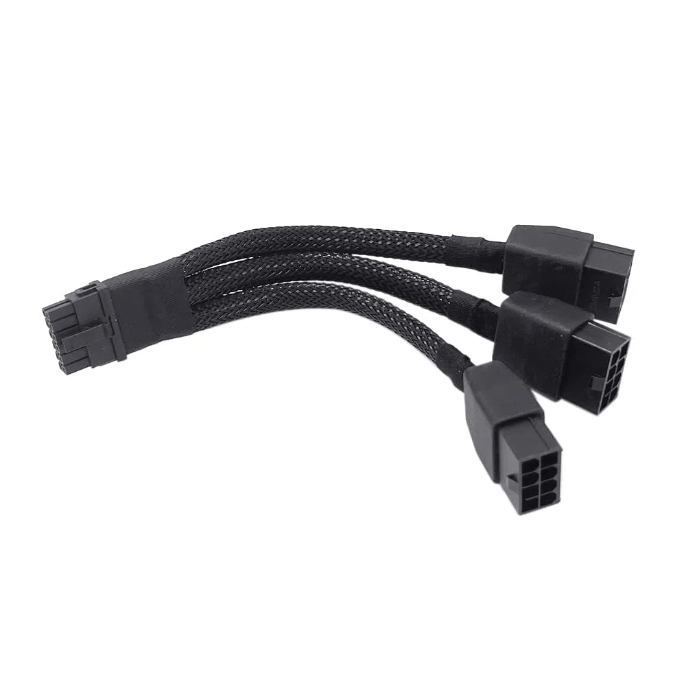 Gintai Cavo GPU 16Pin a 3X 8 Pin Pcie Extension- Adattatore 16AWG PCIE 5.0 12VHPWR 600W 16 Pin 12+4Pin per Scheda Grafica RTX 4090 4080 3090TI 4070Ti (3 x 8PIN)