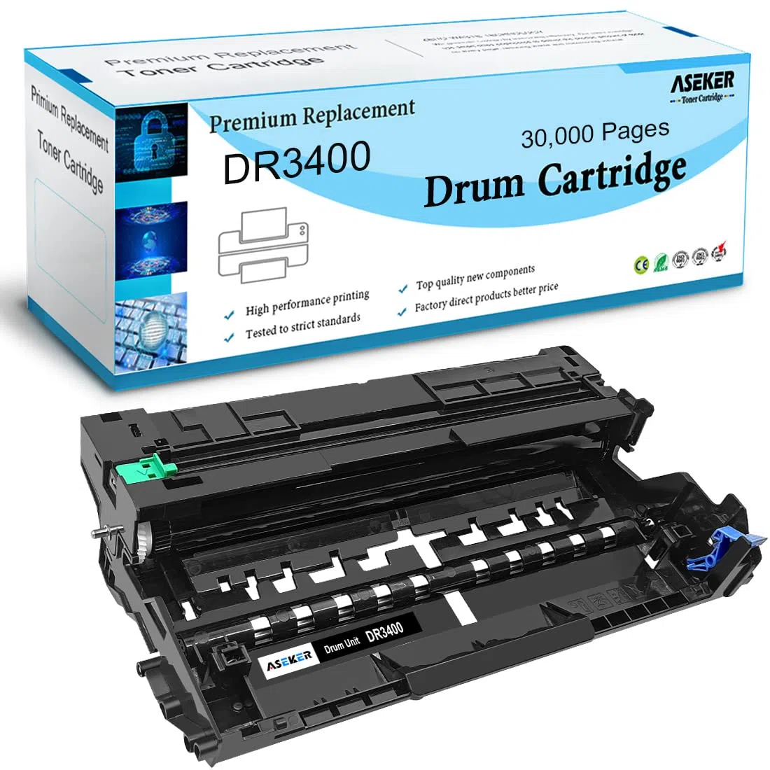 Tamburo DR-3400 DR3400 Compatibile con TN-3430 TN-3480 per Brother HLL5000D HLL5100DN HLL5200DW HLL6300DW DCPL5500DN MFCL5700DN MFCL5750DW DCPL6600DW MFCL6800DW Stampanti