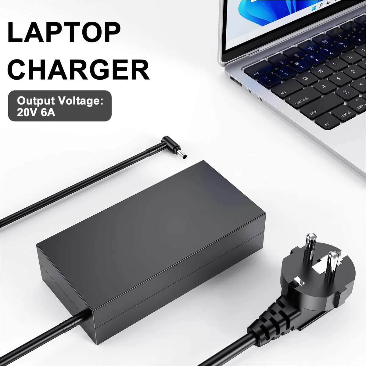 120W Caricatore Compatibile con MSI GV15 GF63 GV15-Thin-11SC Thin 15 A15 B13V B13U B12V B12U B7U GF63 Thin 10 11 12Th Intel Core MS-16R8 MS-16R7 MS-16R6 MS-16R5 A17-120P2A ADP-120VH D alimentatore