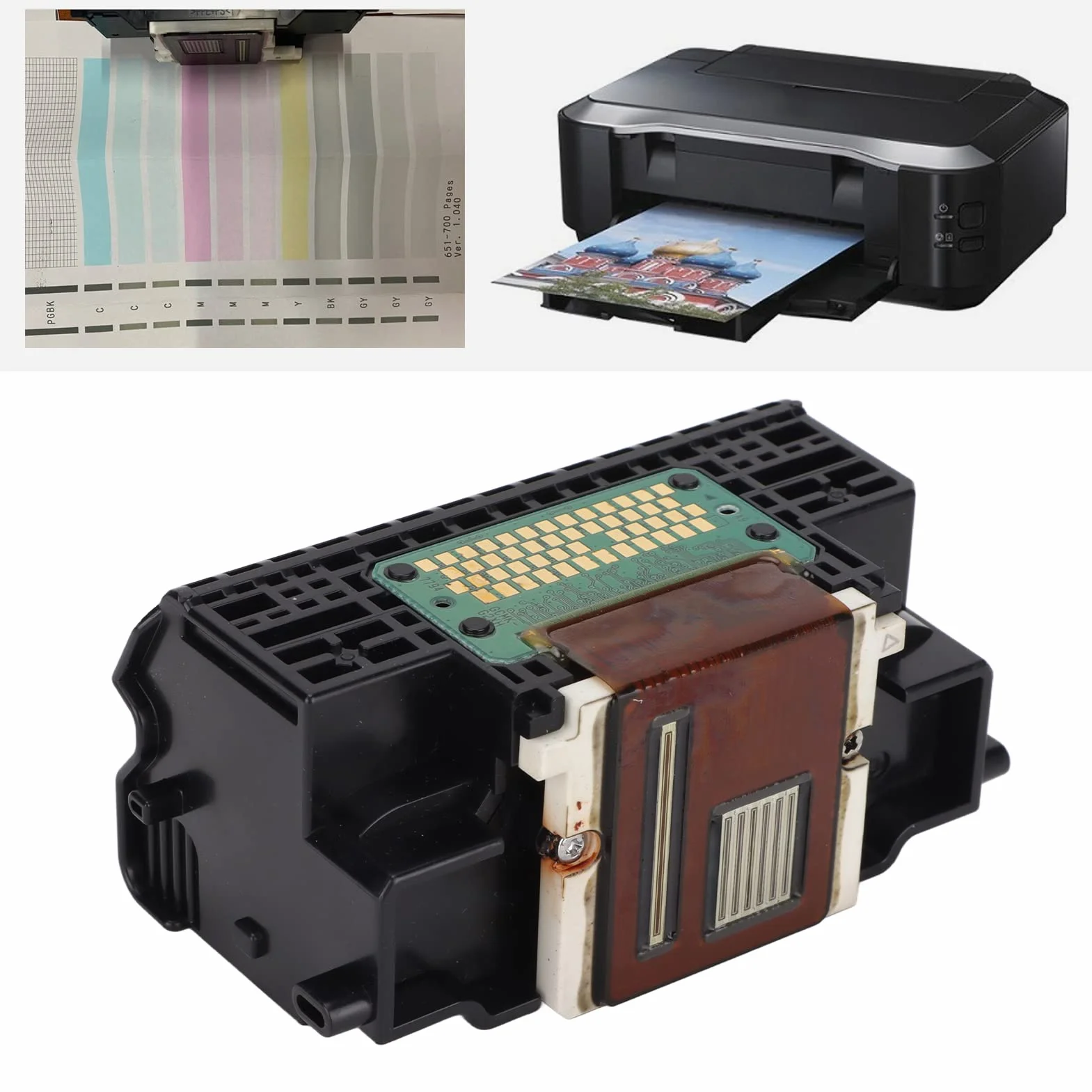 Testina di Stampa Mg5350, Sostituzione della Testina di Stampa Affidabile Qy6-0080 Stampa a Colori Mg5250 Componenti per Stampanti Facilmente Sostituibili per IP4820 Anon
