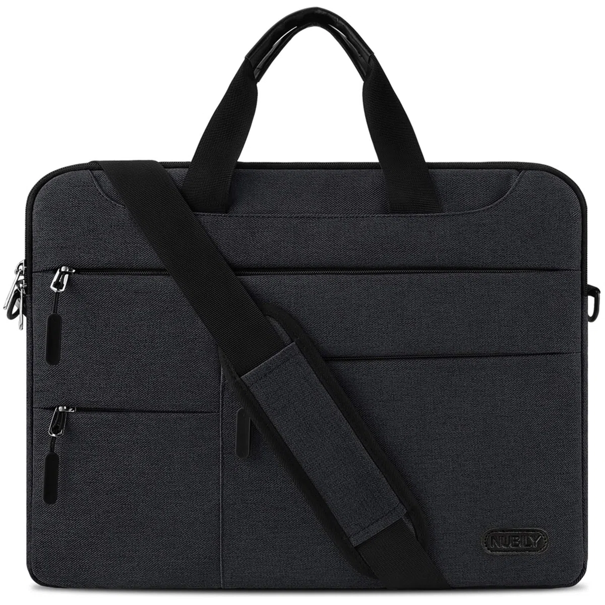 NUBILY Borsa per computer portatile da 14 a 15,6 pollici, impermeabile, borsa a tracolla leggera, per scuola, lavoro, uomo e donna