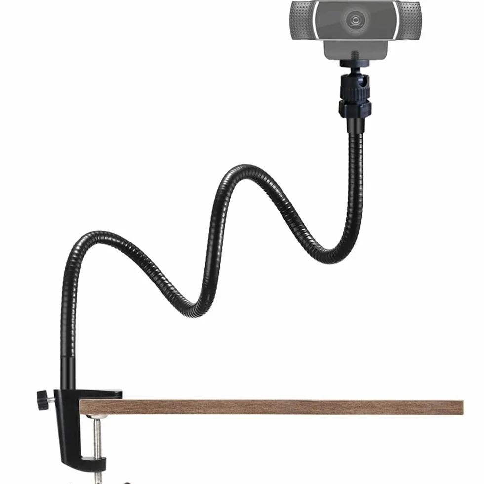 Webcam Stand 27" regolabile a collo di cigno Desktop Camera Mount Hoder for Logitech Webcam C925e C922 C930 C920 C615 e più (filettatura 1/4")