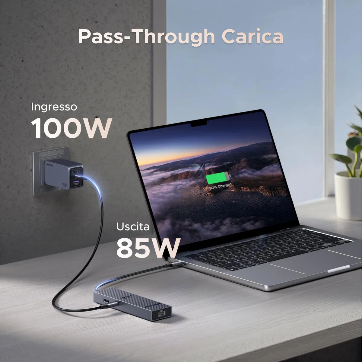 UGREEN Revodok Pro 1061 10Gbps Hub USB C Ethernet Gigabit HDMI 4K 60Hz PD 100W Adattatore Type C 3.2 Docking Station Compatibile con MacBook Neo iPad Air iPhone 17 Pro Max Surface Galaxy S26 Tab S11