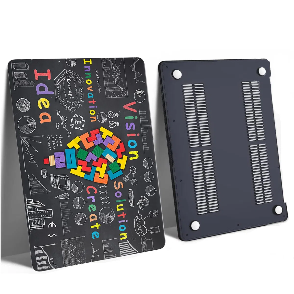 Custodia Rigida Compatibile con Nuovo Macbook Air 13 pollici 2020 2019 2018 con display Retina e Touch ID A1932 A2179 A2337 M1, Caso Duro Protettivo in Plastica & Copritastiera, Motivo creativo