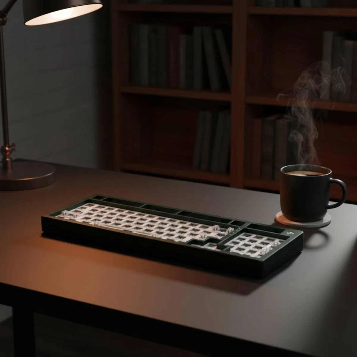 Gralara Tastiera Meccanica 75% con Rotella di Controllo Connessione Tri-Modale Kit Tastiera Base 75% Retroilluminazione RGB Periferica Computer per Scrivania, Burgundy 98