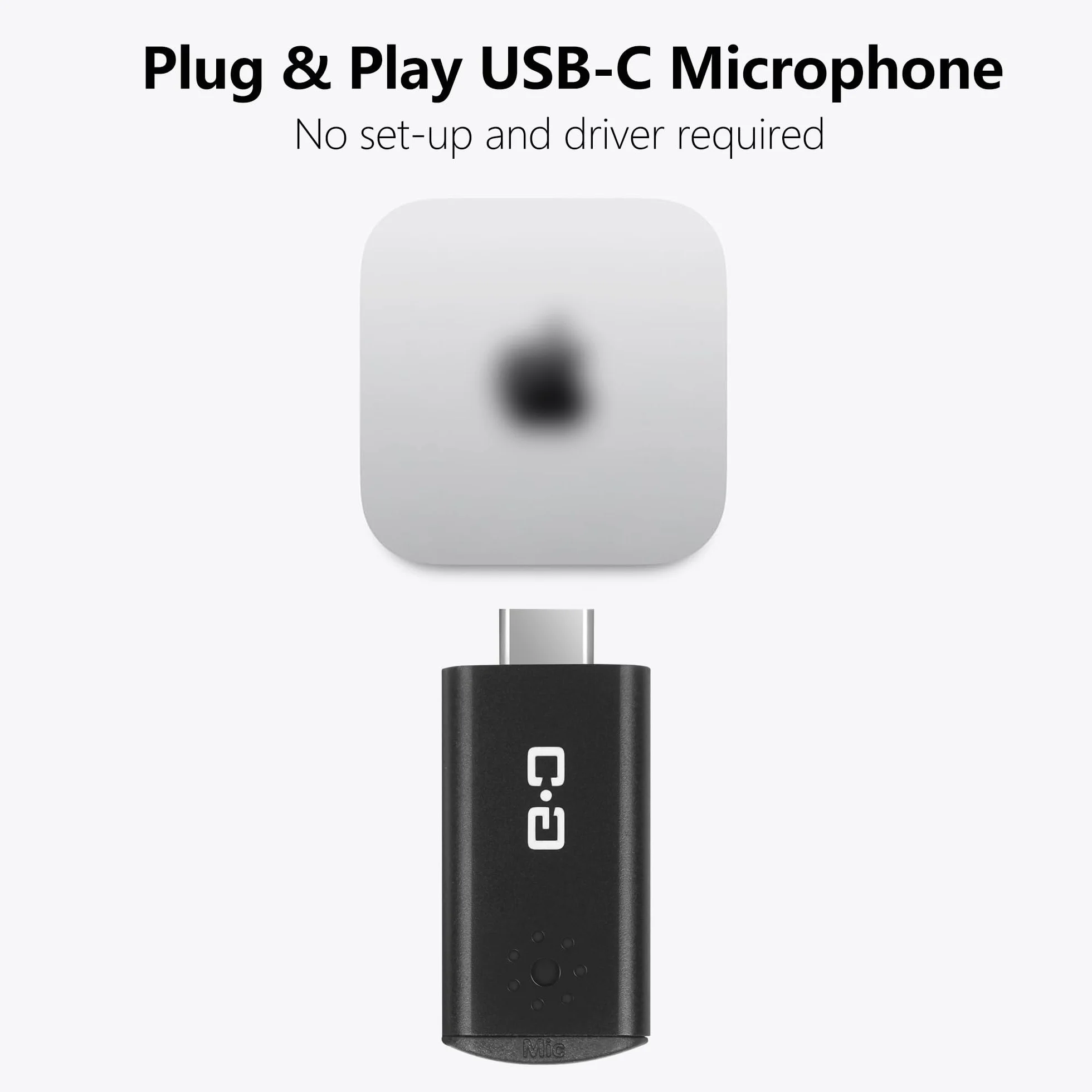 DUNGZDUZ Mini microfono USB C per Mac mini M4/M4 Pro e MacBook | Microfono a condensatore plug-and-play, compatto e portatile, audio chiaro per lavoro e studio