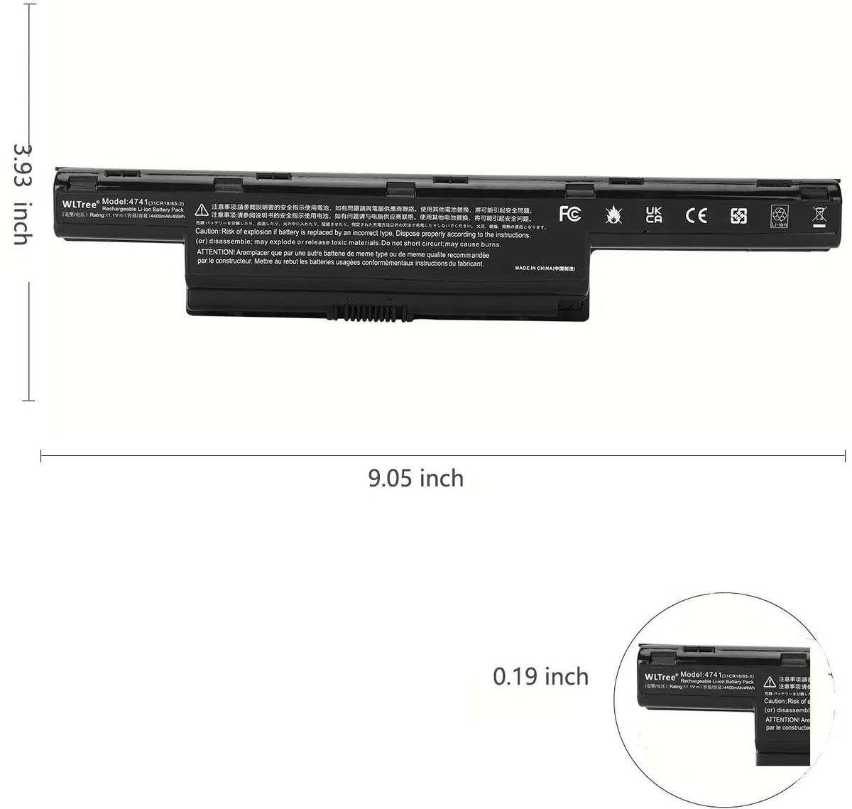 Batteria AS10D31 AS10D3E AS10D41 AS10D51 AS10D61 AS10D71 AS10D73 AS10D75 AS10D81 per Portatile Acer Aspire E1-531 E1-571 V3-771G V3-772G 5742G 7741G 5750 5551 4741 5741 5742 5749 5750G 5755G