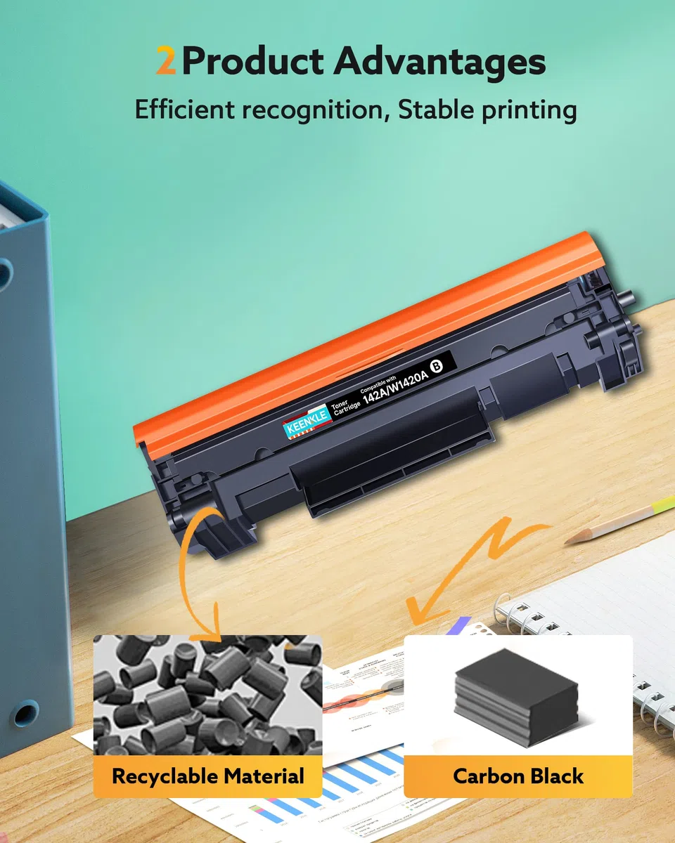 KEENKLE 142A Toner Con Chip Compatibili per HP 142A 142X W1420A W1420X per Toner HP Laserjet M140w per HP Laserjet Pro M110 M110w Laserjet Pro MFP M140w M140 M139 M139w (Nero, 1-Pack)