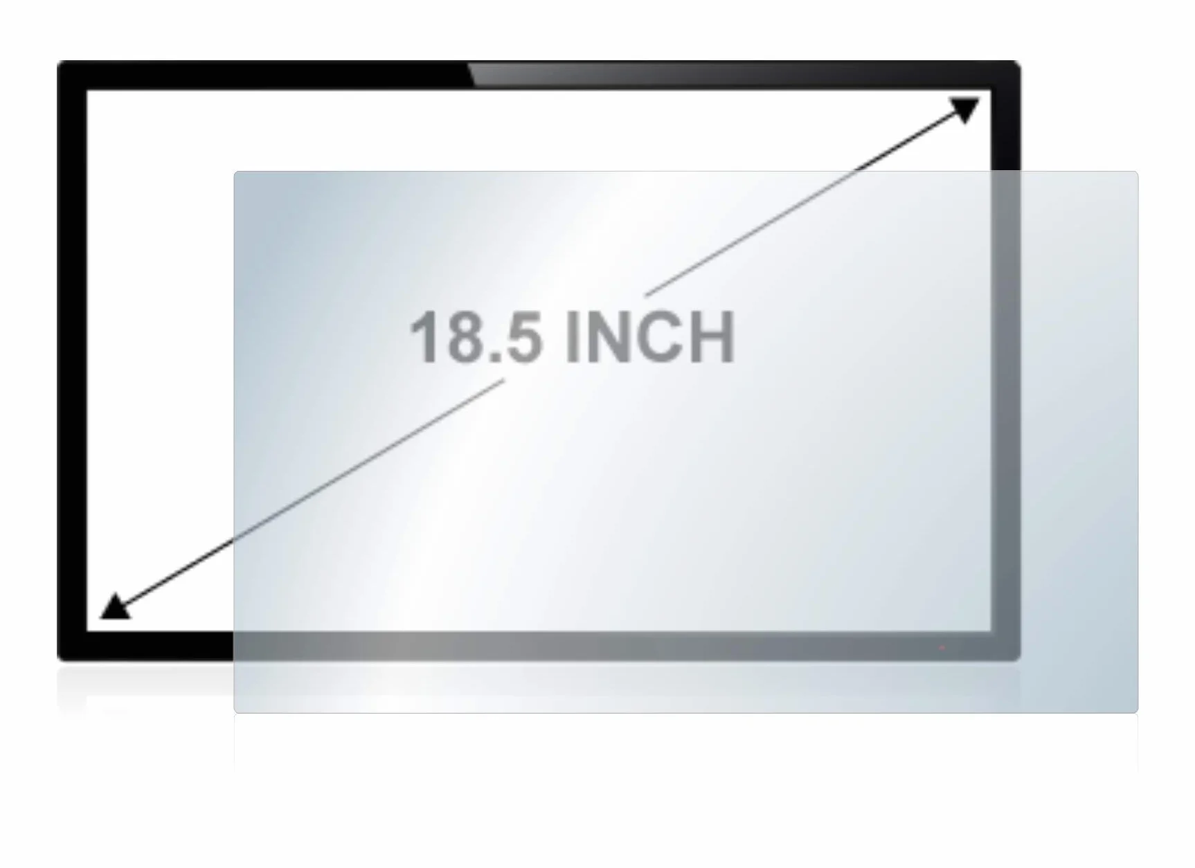 brotect Pellicola Protettiva Opaca 18.5" per PC touch panel con 47 cm (18,5 pollici) [410 mm x 231 mm, 16:9] Proteggi Schermo Anti-Riflesso