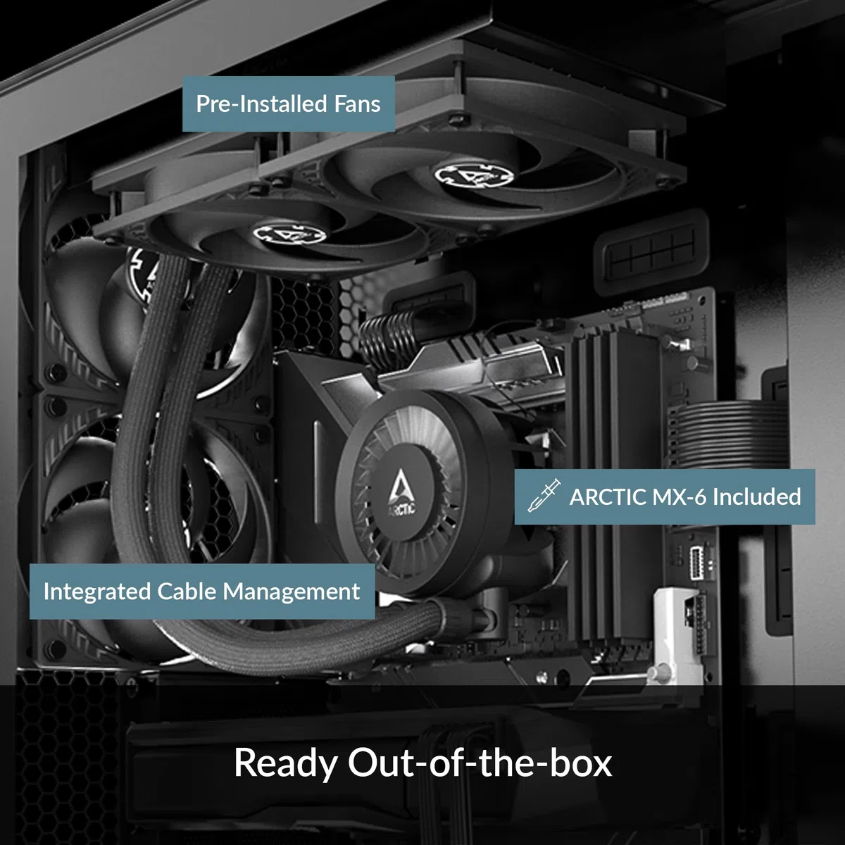 ARCTIC Liquid Freezer III 280 - Sistema di raffreddamento ad acqua per PC, dissipatore a liquido All-in-One per CPU AIO, compatibile con Intel e compatibile con AMD, pompa efficiente controllata da