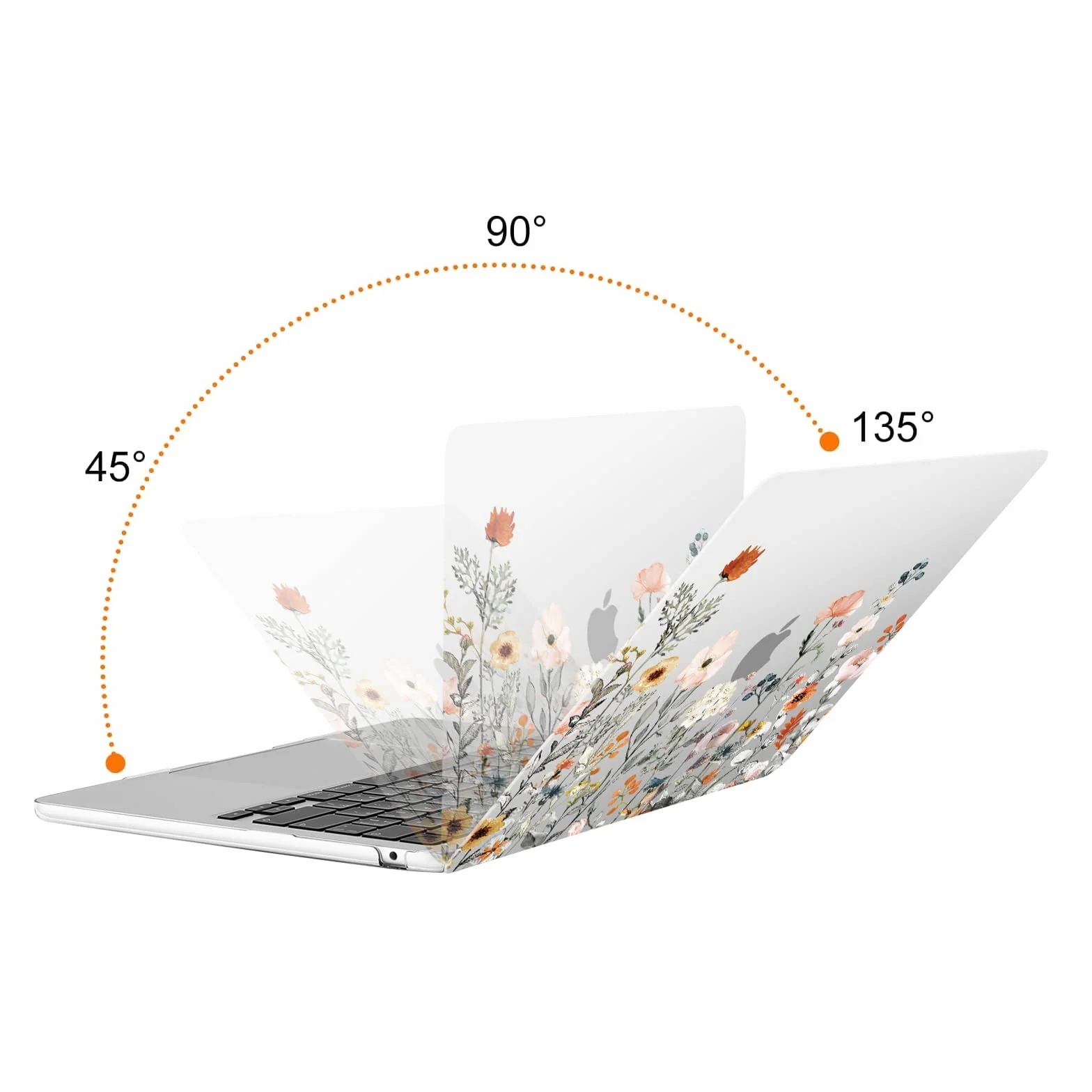 MOSISO Custodia Compatibile con MacBook Air 13 Cover M5 M4 M3 M2 2026 2025-2022 A3449 A3240 A3113 A2681, Case per MacBook Air 13,6'' display Liquid Retina&Copritastiera&Proteggi Schermo, Trasparente
