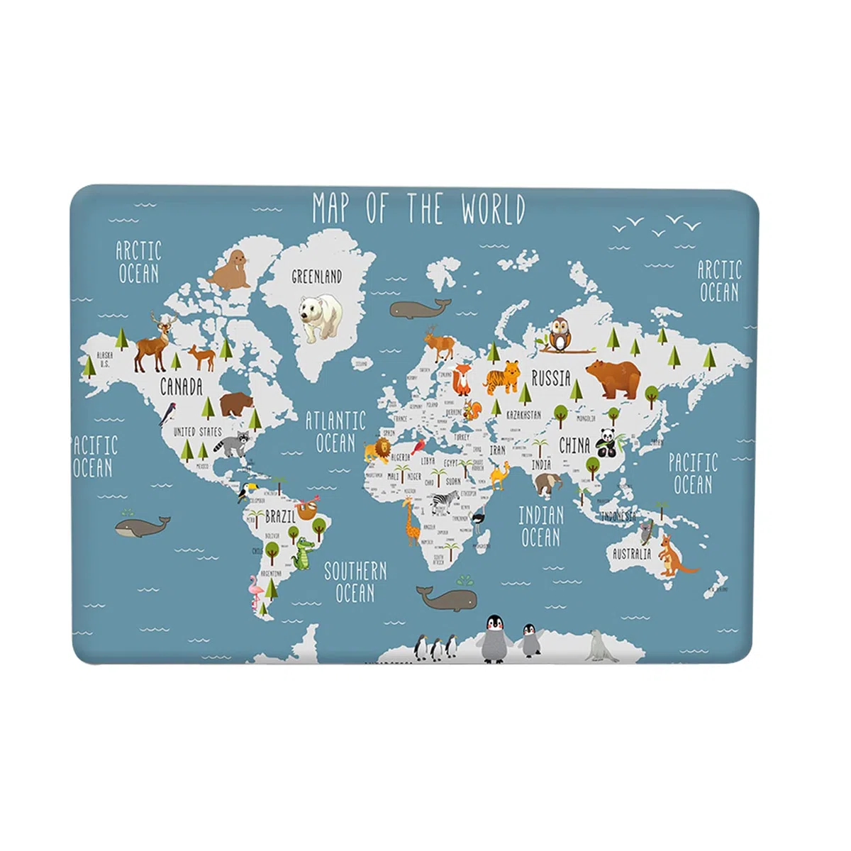 Custodia per Nuovo Macbook Air 13 pollici 2020 2019 2018 Pubblicazione Modello A1932 A2179 A2337 M1 con display Retina e Touch ID, Copertina Rigida in Plastica Protettiva, Mappa del mondo