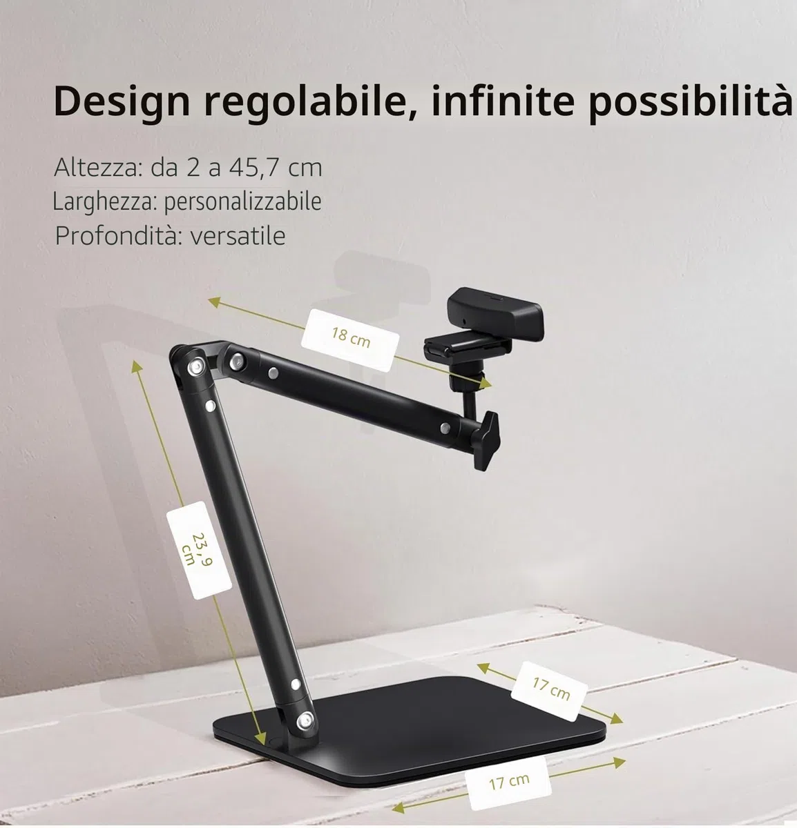 Webcam Supporto per fotocamera Supporto per telefono Robusto supporto da tavolo per webcam C922 C930e C920S C920 C615 C960 C920x BRIO 4K Supporto per telefono