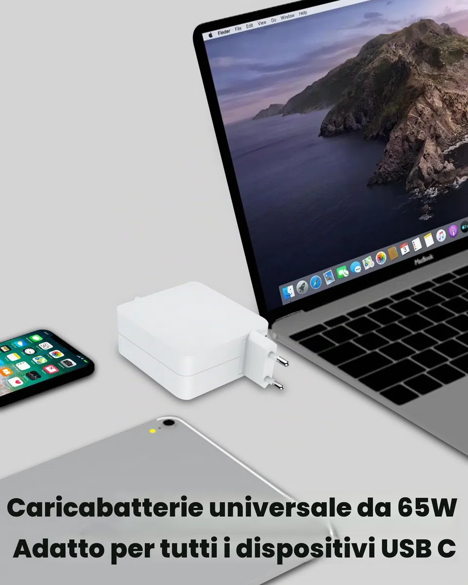 Caricatore USB C 65W per Samsung Galaxy Book Pro & Pro 360 NP950QDB NP930QDB NP935QDC NP950XDB NP930XDB Galaxy Book3 Book4 Laptop Type C Alimentatore