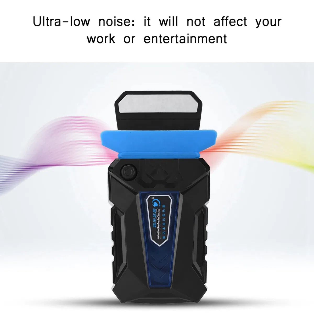 Ventola di Raffreddamento per Laptop, Mini Estrazione Dell'aria Silenziosa ad Alta Potenza, Radiatore per Notebook Intelligente Portatile Antiscivolo su Entrambi I Lati, Rilevamento Automatico Della
