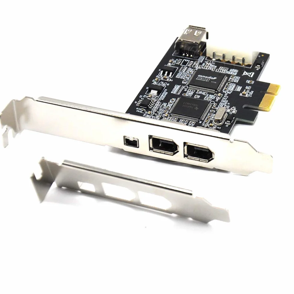 Padarsey Scheda PCIe Firewire per Windows 10, PCI Express IEEE 1394 a 4 porte (3 x 6 pin e 1 x 4 pin), adattatore Firewire 800 1394a per Windows 7/8/Mac OS con supporto discreto e