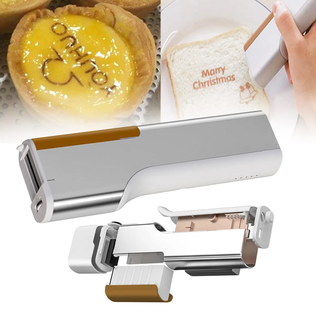 Penna per Stampante Mini Stampante per Alimenti Penna a Getto d'inchiostro Portatile Stampa 1200mAh Mini Stampante Portatile Inchiostro per Stampa Alimentare