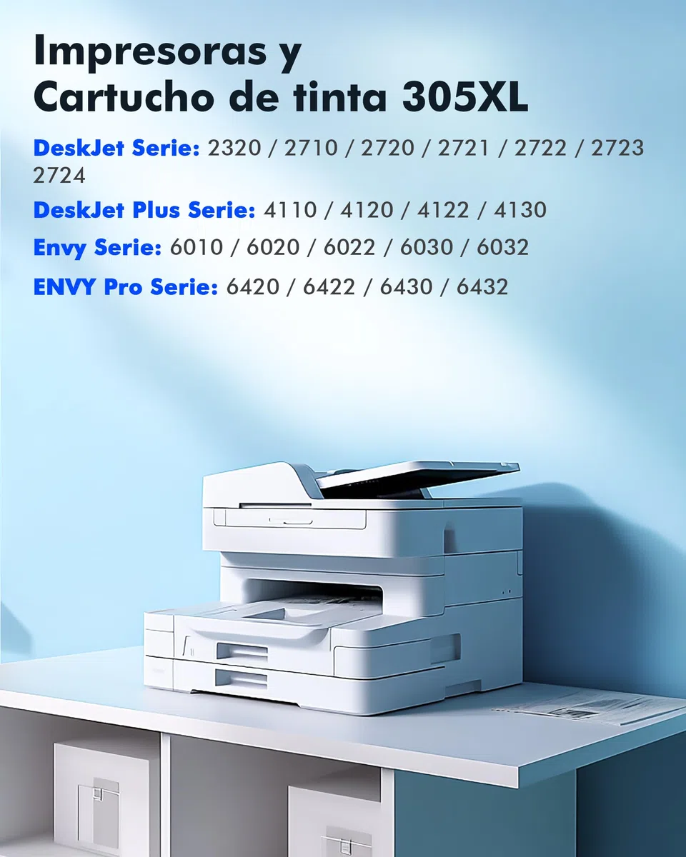 305XL Nero Cartucce d'Inchiostro Sostituzione per HP 305XL per DeskJet 2700 2710e 2720e 2722e 2723e Plus 4120e 4122e 4130e Envy 6000 6020 6430 6030 (2-Pack)
