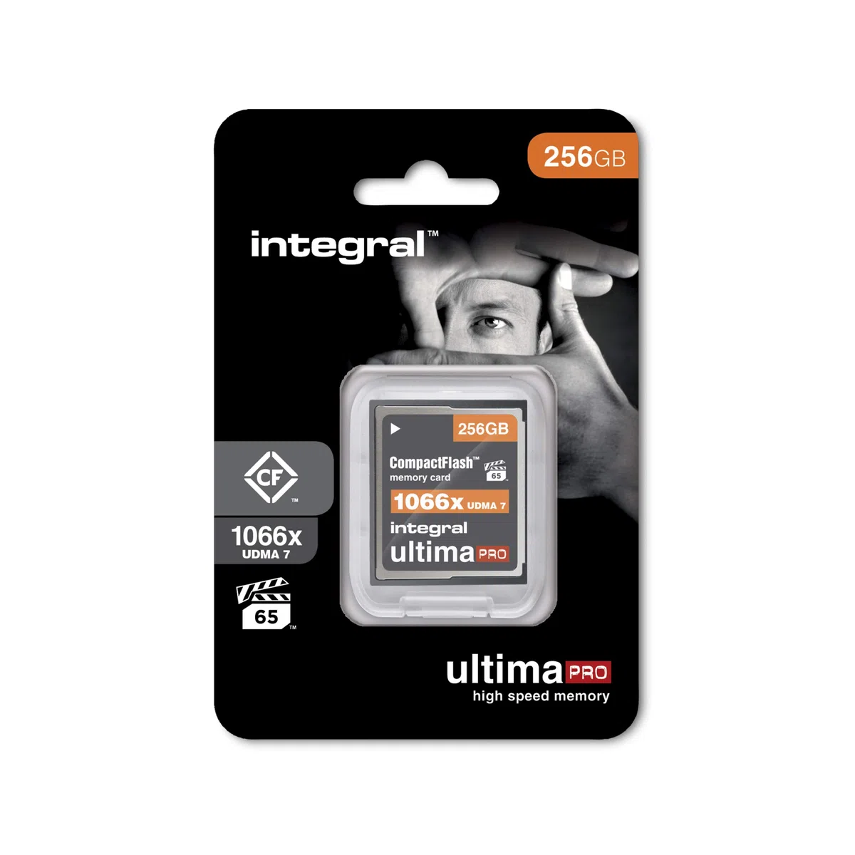 Integral - Scheda di memoria UltimaPro CompactFlash da 256 GB, 160 MB/s (1066X), VPG-65 UDMA-7