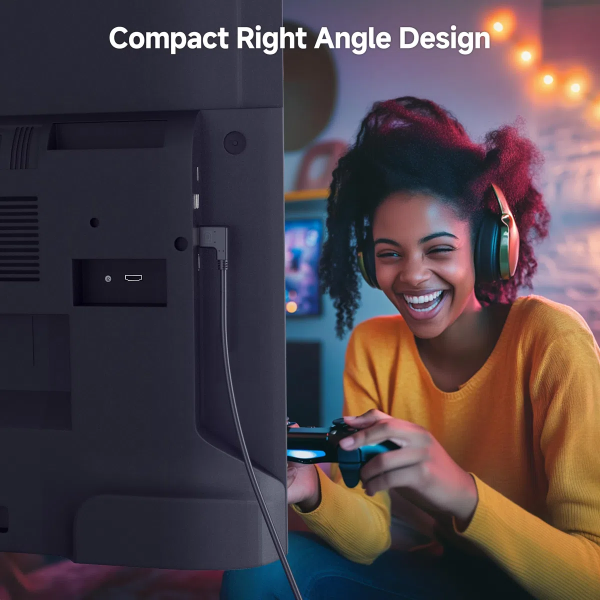 Cable Matters [certificato VESA] Cavo DisplayPort 1.4 ad angolo retto - 1,8 m, supporto 8K 60Hz, 4K 240Hz (cavo DisplayPort 1.4 ad angolo retto) con FreeSync, G-SYNC e HDR per monitor da gioco, PC
