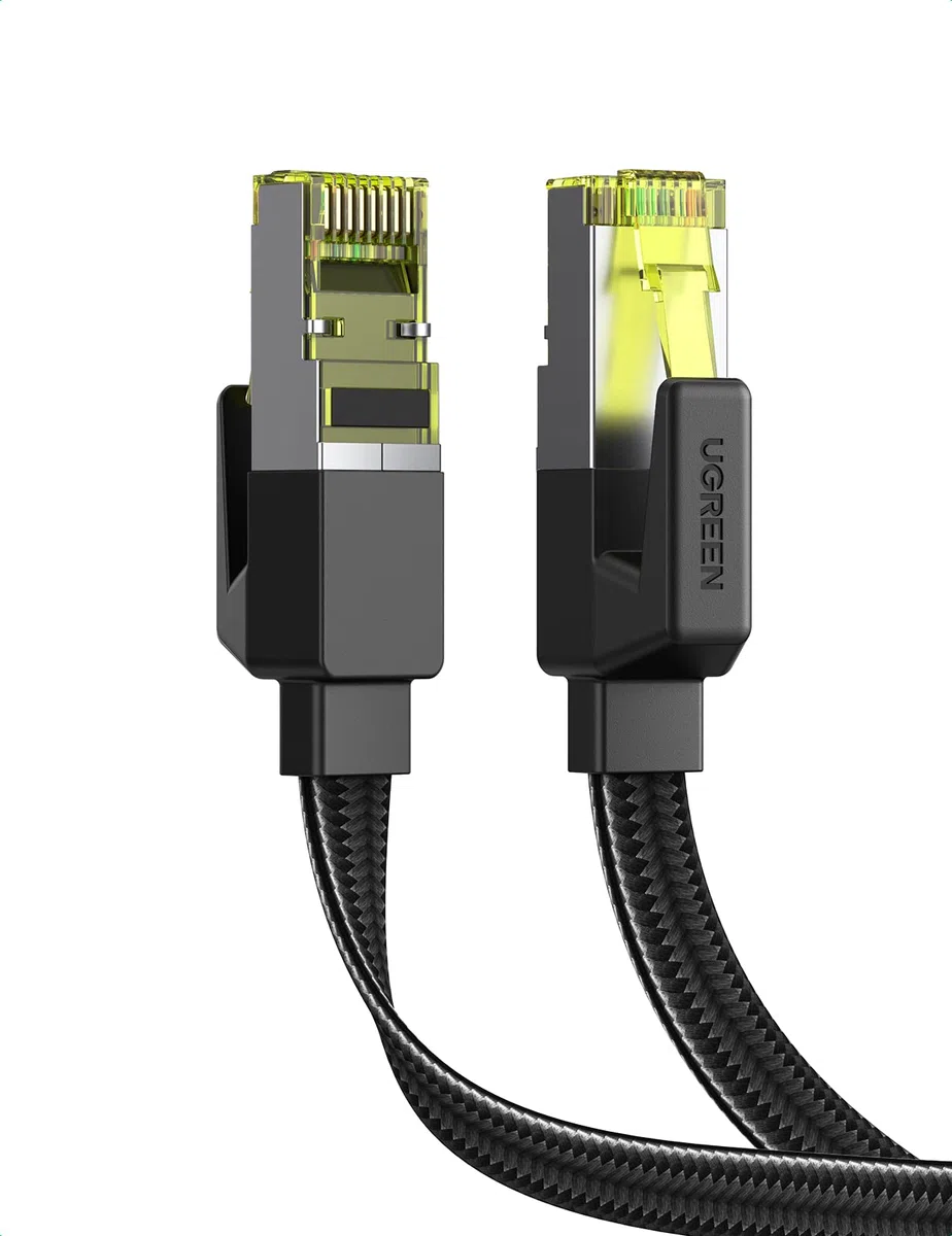 UGREEN Cavo Ethernet Cat 7 Nylon Piatto 10Gbps 600HMz, 30AWG, FTP, 15 Metri