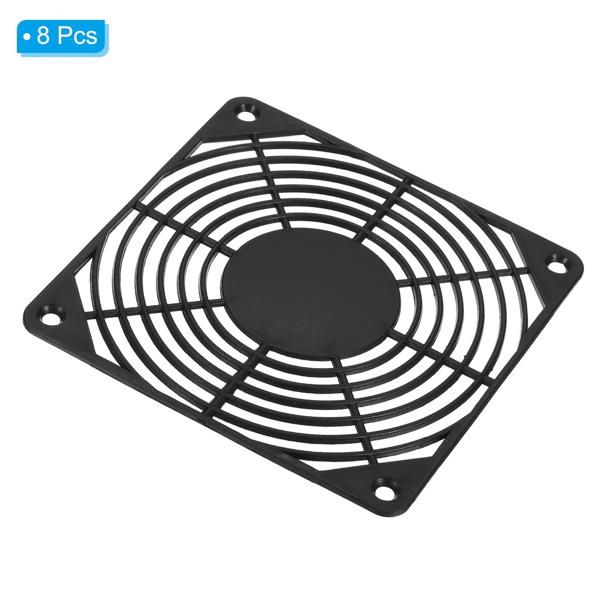 PATIKIL 120mm Ventola Filtro, 8pz ABS Plastica Ventilatore Griglia Protezione Protezione per Ventola Protezione Copertina Fai-da-Te, Nera