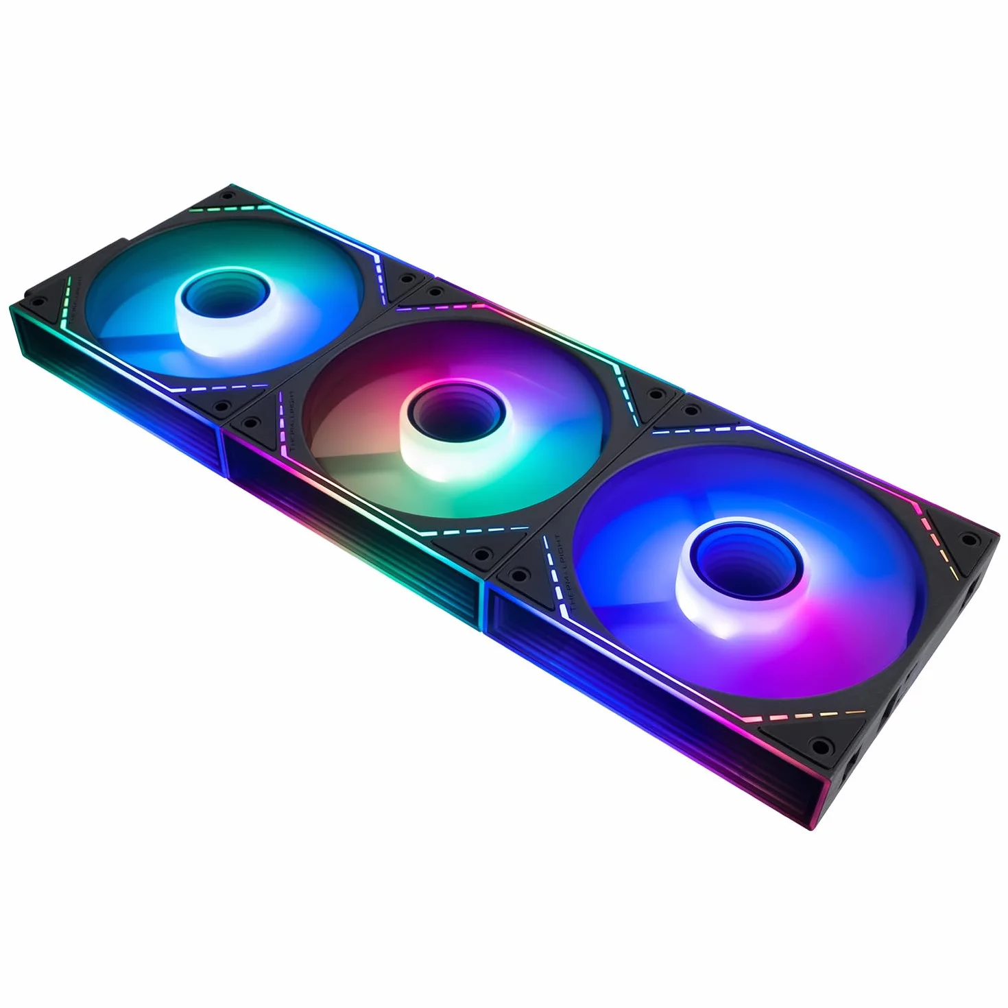 Ventole Thermalright TL-M12QR-S X3 da 120 mm silenziose, funzione PWM, effetti luce ARGB a specchio infinito, design delle pale della ventola inversa, nuovo modulo chip di alimentazione semplifica il