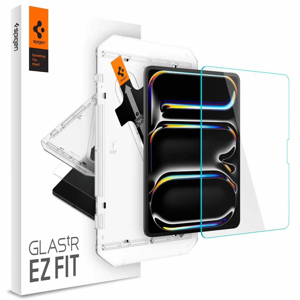 Spigen Glas.tR EZ Fit Vetro Temperato compatibile con iPad Pro 13 pollici M5 (2025), iPad Pro 13 pollici M4 (2024), Installazione Facile, Cristallino, Anti-graffio, Durezza 9H Pellicola prottetiva