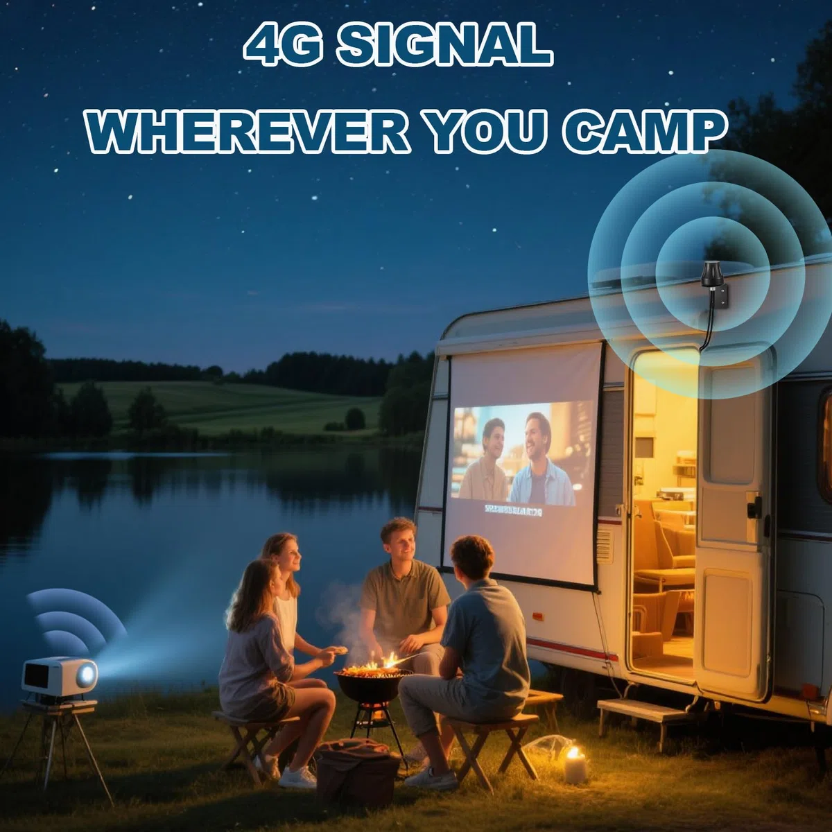 Bingfu Antenna 4G LTE Esterna SMA Maschio 5dBi MIMO Impermeabile Staffa Fissa Montaggio a Parete per Tim Vodafone Iliad WindTre 4G LTE Wireless CPE Router Gateway IoT Cellulare Telecamera di Sicurezza